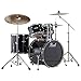 Pearl EXX725S/C 5-Piece Export New Fusion Drum Set with Hardware - Jet Black