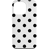 Black and White Polka Dot Pattern Case for iPhone 13 Pro
