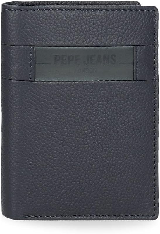 Portefeuilles et Porte-Monnaie Checkbox en Cuir de Vache, Noir, Marron, Bleu et Gris, Bleu, Taglia Unica, Portefeuille Vertical — photo 1 sur 5