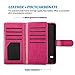 ULAK Galaxy S5 Case, Samsung S5 Wallet Case, Fashion PU Leather Magnet Wallet Flip Case Cover with Built-in Credit Card/ID Card Slots for Samsung Galaxy S5 SV Galaxy S V i9600- Hot Pink