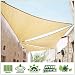 ColourTree 20' x 20' x 20' Beige Sun Shade Sail Triangle Canopy - UV Resistant Heavy Duty Commercial Grade Outdoor Patio Carport (Custom Size Available) primary