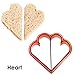 VonShef Fun Cookie Cake and Sandwich Cutter Shapes for Kids, Set of 5 Shapes Dinosaur, Dolphin, Heart, Star and Train, Multi Colored, 5pc