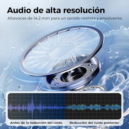 MINISO X15PRO AI Auriculares Traductores, Traductor Instantaneo de Voz 3 en 1 en Tiempo Real en 134 Idiomas con App, Compatible con iOS y Android, Negro