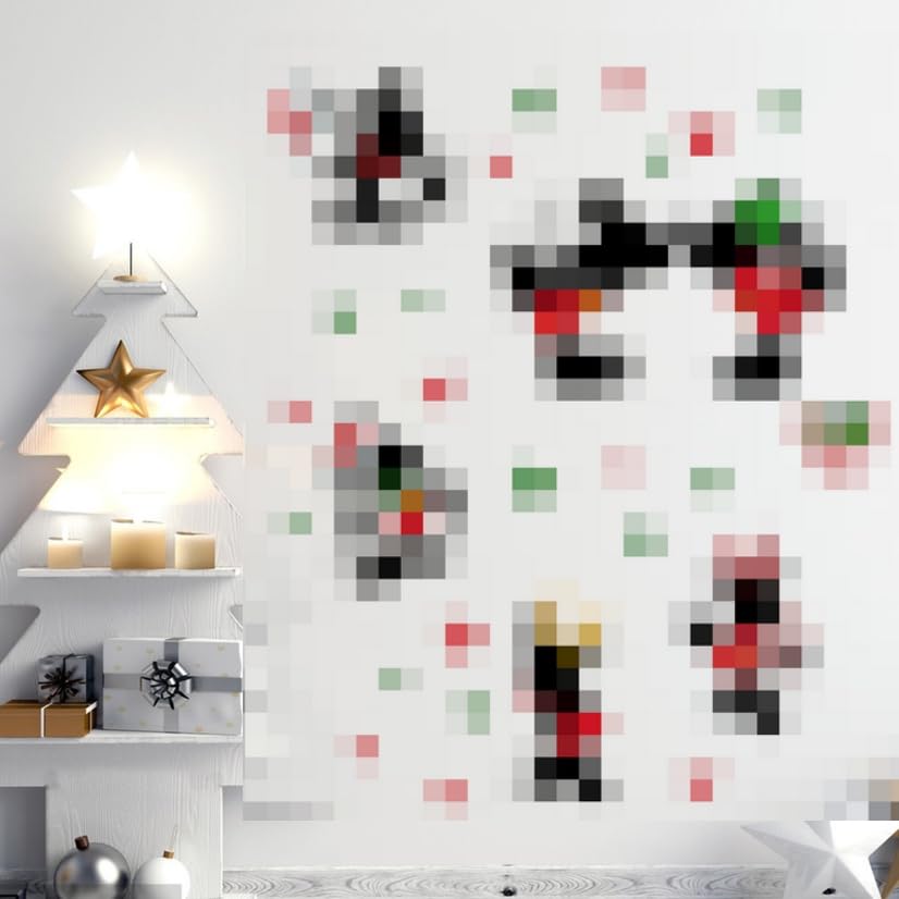 Yovkky Fensteraufkleber 'Merry Christmas' – 9 Bunte Blätter Für Winterliche Dekoration