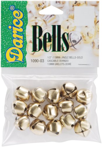 Jingle Bells .5" 15/Pkg-Gold