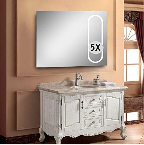 LED Illuminated Mirror with Adjustable 5x Magnification Mirror