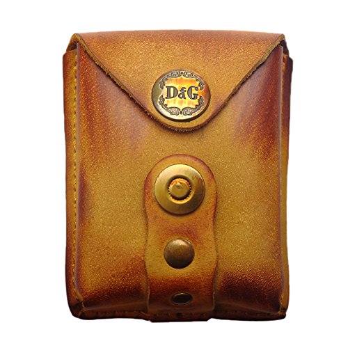 CyberDyer Genuine Leather Magnet Ammo Pouch For Slingshot Stainless Steel Bag Case (Brown)