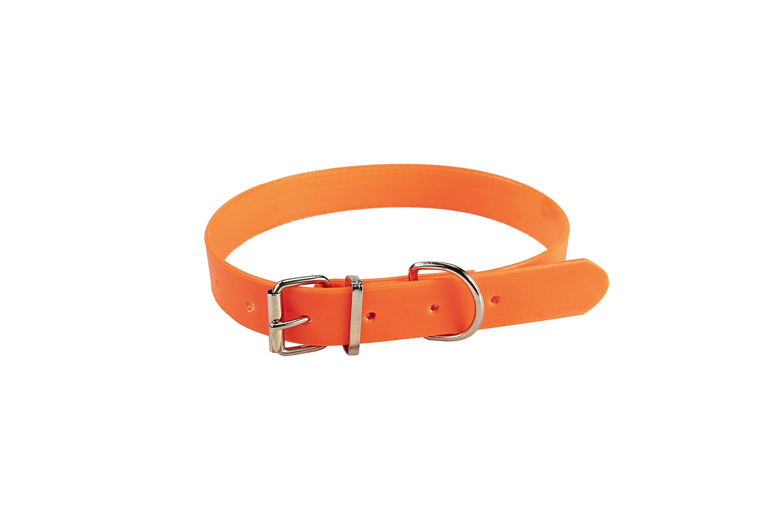 JANUEL - Dog Collar with PVC Strap - Length 60 cm x Width 25 mm - Orange