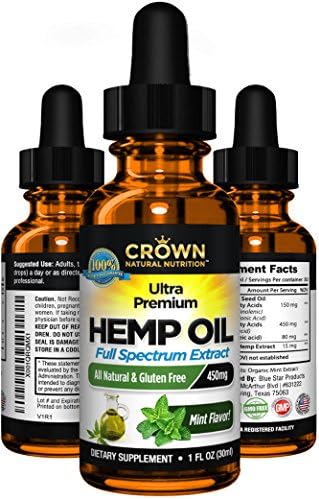 Hemp Oil for Anxiety Relief, Chronic Pain, Skin Health, Sleep, Stress, Joint Pain, Inflammation, Omega 3 6 9