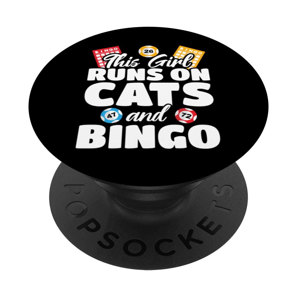Bingo Player This Girl Runs On Cats And Bingo PopSockets Swappable PopGrip