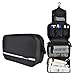 Relavel Hanging Toiletry Bags Travel Organizer Handbag Waterproof Compact Cosmetic Bag Carry Case with Hanging Hook for Personal Care Hygiene Purse (Black)