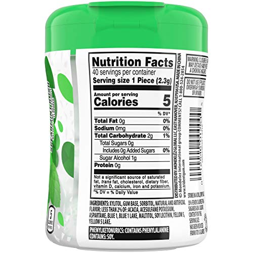 TRIDENT VIBES SUGAR FREE GUM, SPEARMINT RUSH FLAVOR, 1 GO-CUP (40 PIECES TOTAL)