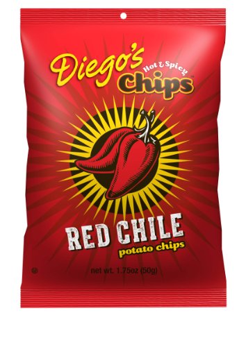 Diego's Potato Chips Red Chili Potato Chips, 1.75 Ounce (Pack of 10)