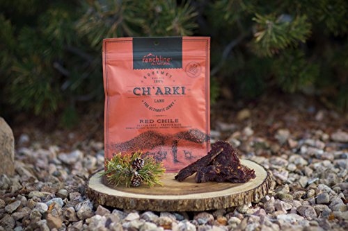 Red Chile Charki, A Grass Fed Spicy Jerky. This Lamb Jerky is 100% All Natural, Non-GMO, Nitrate Free.