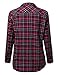 Plus4u Women's Super Soft Plaid Checker Flannel Shirt Plus Size