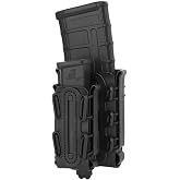 Tactical Cronex Mag Pouch Combo with 5.56 Magazine Pouch &amp; 9mm Mag Holder | Molle Softshell Universal Mag Carrier, Adjustable 5.56/7.62mm Rifle Magazine Holder &amp; 9mm Pistol Mag Pouch Combo