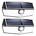 LITOM 120 LED Solar Motion Lights Outdoor, 3 Optional Modes Wireless with 270°Wide Angle, IP67 Waterproof, Portable Solar Powered Security Lights for Front Door, Yard, Garage, Deck, Fence-2 Pack