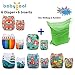 babygoal Reusable Cloth Diapers for Baby Boys, One Size Adjustable Washable Pocket Nappy Covers 6 Pack+ 6pcs Microfiber Inserts+Wet Bag 6FN33D