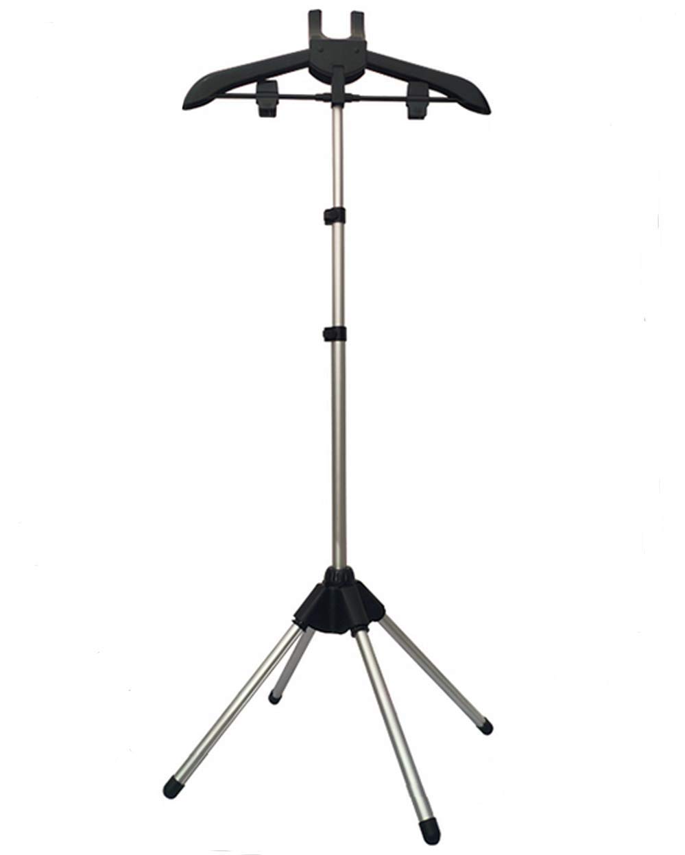 Garment Hanger/Drying Rack/Handheld Clothes Steamer Holder/Fabric Steamer Ironing Steamer Bracket/Pants Hanger/Telescopic Folding Hanger/Garment Steamer Accessories (black)