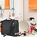 Travel Toiletry Bag Waterproof Dopp Kit Bathroom Storage Organizer with Hanging Hook for Men Women Toiletries and Travel Accessories, Large Capacity (Black)