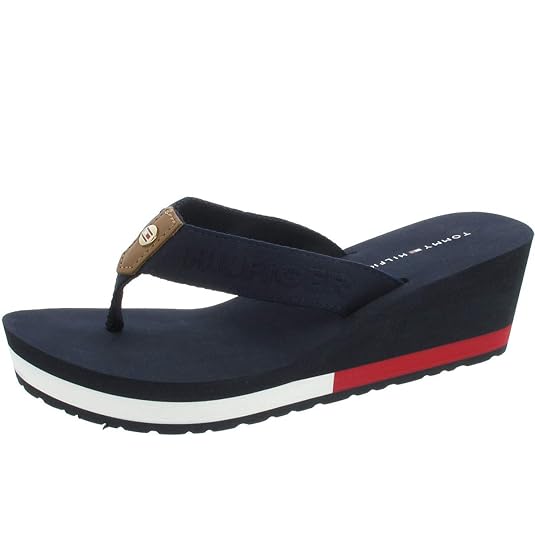 Tommy Hilfiger Damen Flag Wedge Beach Sandal Zehentrenner