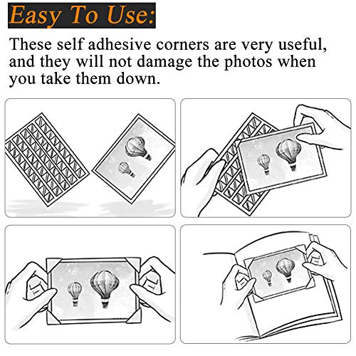 336 Pieces Photo Mounting Corners Photo Corners Self Adhesive Photo Corner Sticker for DIY Scrapbook, Picture Album, Personal Journal (14sheets 14colors)