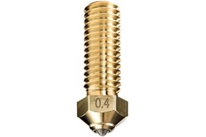 DUROZZLE Tungsten Carbide Tip 3D Printer Nozzles, High Thermal Conductivity Abrasion Resistance for Anycubic Vyper/Kobra Max/Kobra Plus, Artillery Sidewinder X2 and More (Volcano, 0.4mm)