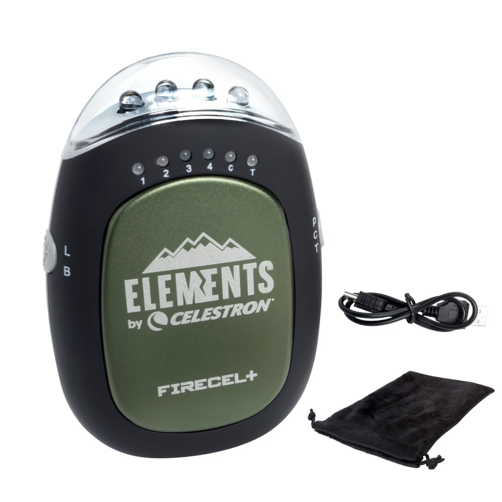 Celestron 93544 FireCel Plus Hand Warmer/Charger/Flashlight, Green