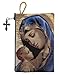 Religious Gift Blessed Virgin Mary Madonna & Child Icon Cloth Tapestry Rosary Zipper Close Pouch Keepsake Holder
