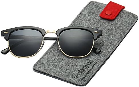 PolarSpexUnisex Retro Classic Stylish Malcom Half Frame Polarized Sunglasses
