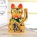 Zerodis Lucky Cat Waving Arm, Large Gold Cute Cat with Waving Hand Paw Up for Welcoming Fortune Luck Wealth Prosperity Feng Shui in Home Display Car Decoration