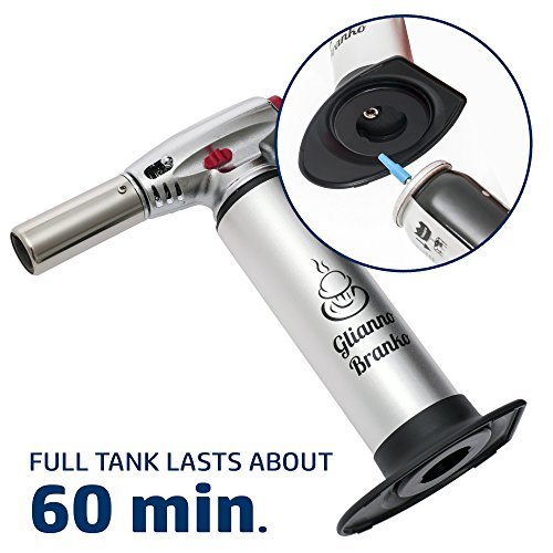 Blow Torch - CrÃ¨me Brulee Torch - Best Butane Torch Lighter - Culinary Torch - Kitchen Torch - Cooking Torch - Chef Torch - Food Torch with Safety Lock Adjustable Flame - Kitchen Gifts For Woman Man