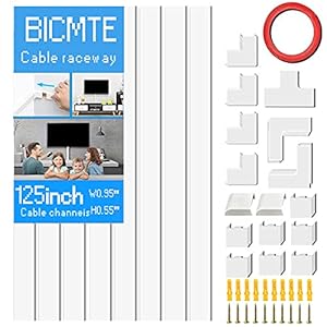 Kabelgoten | Koord Cover Raceway, PVC, wandmontage van alle soorten kabels, eenvoudig leggen van kabels en leidingen…