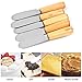 DaKuan Wood Handle Butter Spreader, 4 Inch, Cream Cheese Condiment Knives, Set of 6