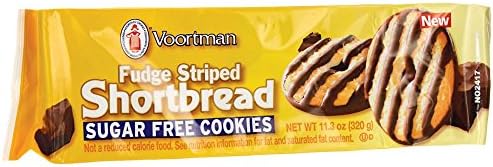 Fudge Striped Shortbread Cookies - Sugar Free 11.3 Ounce (320 g) pkg