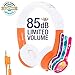 BuddyPhones Explore Foldable, Volume-Limiting Kids Headphones, Built-in Microphone, BuddyCable for Sharing, Perfect for iPad, iPhone, Fire, and Android, Orange