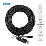 Endoscope MAXFUL Mac/PC/Laptop/Computer Inspection Camera USB 15 Meter 6-LED 2 MP HD IP67 Handheld Digital Waterproof USB Borescope Pipe Snake Camera (Electronics)