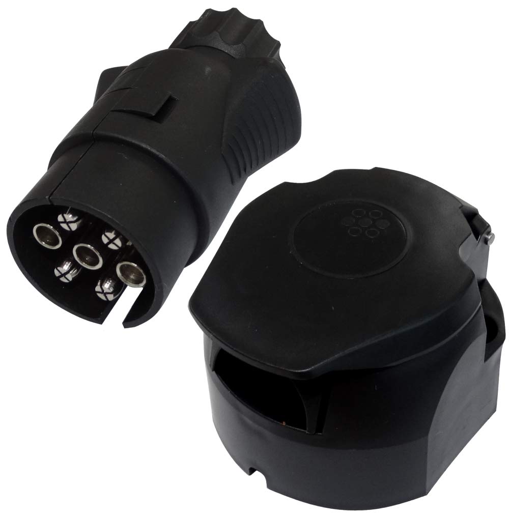 AOWINHIT Staffa Di Montaggio In Metallo Per Presa Rimorchio - Supporto Universale Per Connettori 7 E 13 Pin, Con Viti E Dadi