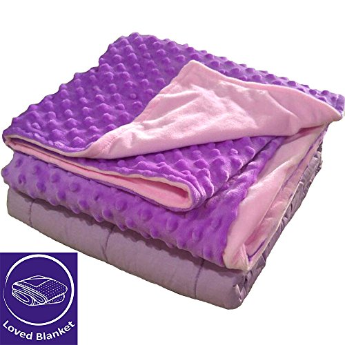 image for Loved Blanket Weighted Blanket with Dot Minky Cover for Kids 50lb indi