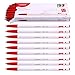 MONAMI Retractable Ballpoint Pens, Fine Point Ball Pen (0.7mm), 12 Count, Oil-Based Ink Pens, For Smooth Correction, Office, School, Clean Writing, Study, Note Taking, Precision, Fine Line, Red