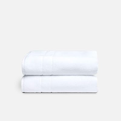 Brooklinen Bath Towels, White Super-Plush - Set of 2