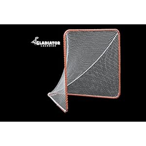 Gladiator Lacrosse Official Lacrosse Goal Net, Orange, 100% Steel Frame, 6 x 6-Foot, Standard