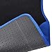 Blue BDK Combo Fresh Design Matching All Protective Seat Covers (2 Front 1 Bench) Ergonomic Steering Cover (1 Piece) Heavy Protection Sleek Graphic Auto Carpet Floor Mats (4 Set)