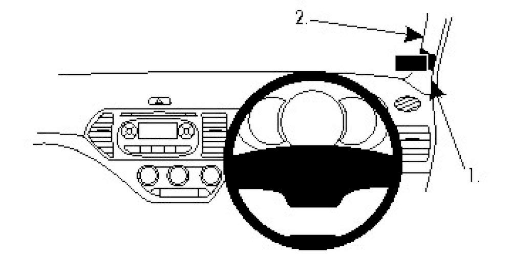 Brodit 604700 ProClip Right Mount for Nissan Tiida Latio 12–14