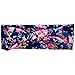 DZT1968® Baby Girl Floral Rabbit Ear Wide Turban Headband Head Wrap Knotted Hair Band (Dark Blue)