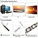 LUNSY LED Flexible Light Strip 1 Meter/3.28 Foot, 60 LEDs SMD 5050 Bias Lighting, RGB Multi-color Under Cabinet Mood Light for Medium Flat Screen, HDTV, TV/PC, LCD Desktop Monitors - USB Powered