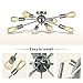 VINLUZ 8-Light Sputnik Chandelier Brushed Nickel Semi Flush Mount Ceiling Light Modern Pendant Lighting