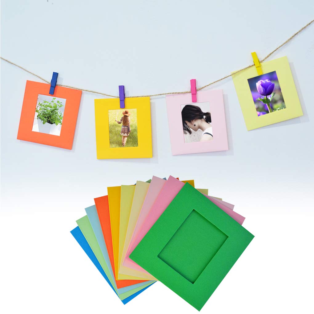 5 in 1 Giant Colorful Bundle Kit Accessories for Fujifilm Instax Mini 9/8 Camera Assorted Accessory Pack of 120 Sticker Frames with 10 Plastic Desk Frames 20 Hanging Frames