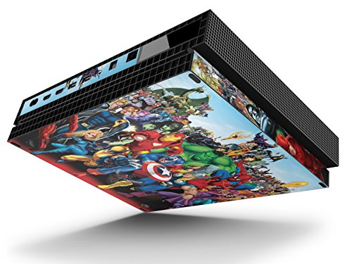 giZmoZ n gadgetZ Superhero Skins Compatible Xbox ONE X XBX Console Decal Vinal Sticker + 2 Controller Set