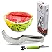 Watermelon Slicer - Corer Cutter And Server Tongs - Stainless Steel Kitchen Tools + FREE BUNUS: Melon Baller And Fruit Carving Knife – PERFECT FOR GIFT - High Quality Utensils - RUST-PROOF - FOOD-SAFE